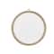 6 Pack: 12" Round White Plaque with Natural Frame by Make Market®